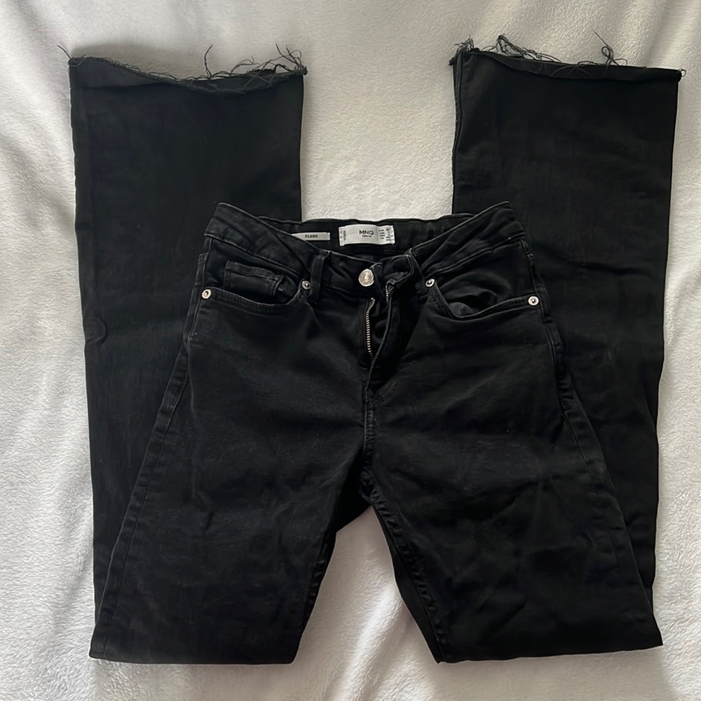 Black flare jeans